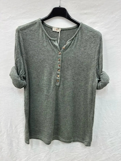 Haut De Fine Maille À Col Tunisien 8boutons @47684_H8boutons