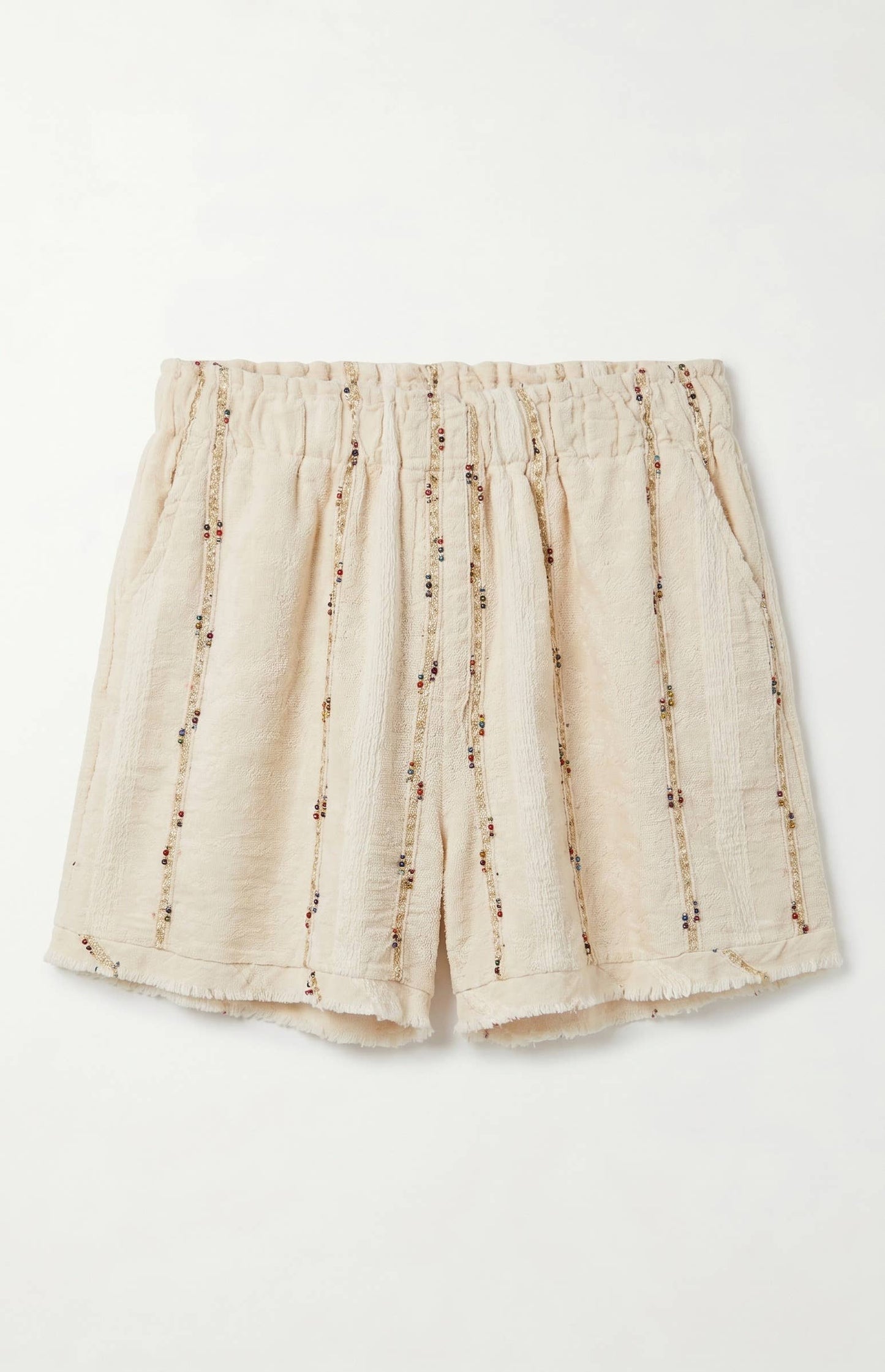 Short à Surpiqûres en Lin et Coton @211231_ShSurpique