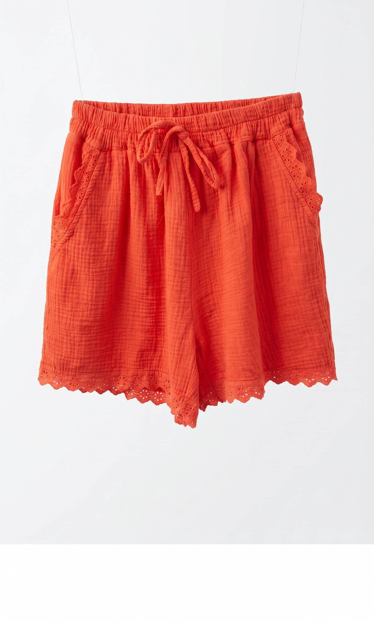 Short en Gaze de Coton avec Broderie @3611_ShBrodeGaze
