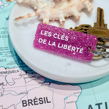 LES CLÉS DE LA LIBERTÉ  Porte-clés à paillettes Plus de Love