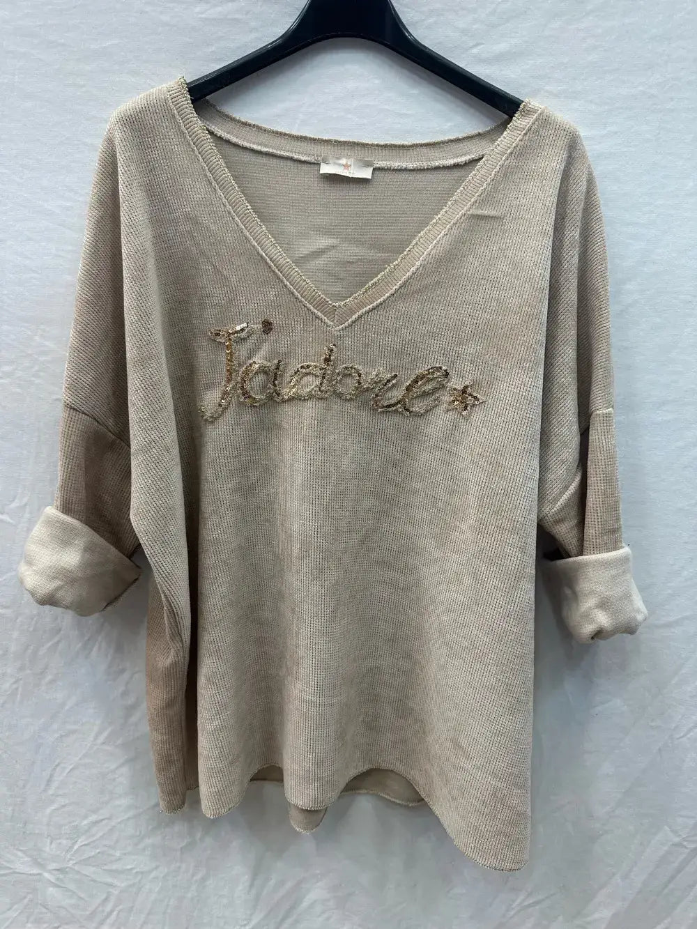 Sweat-shirt En Velours j'adore @4589_HVJadore