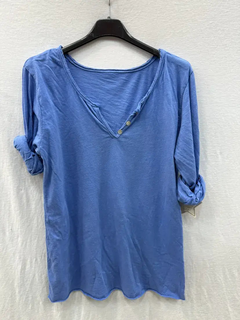 T-Shirt col tunisien manches longues @9925 col tunisien