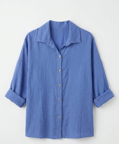 Chemise Oversize en Lin et Viscos @20664_ChLinUni