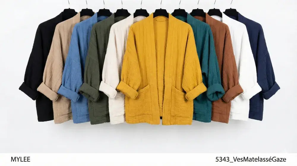Veste matelassée en gaze de coton @5343_VesMatelasséGaze