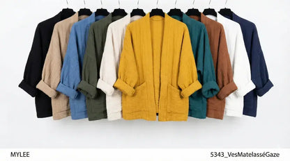 Veste matelassée en gaze de coton @5343_VesMatelasséGaze