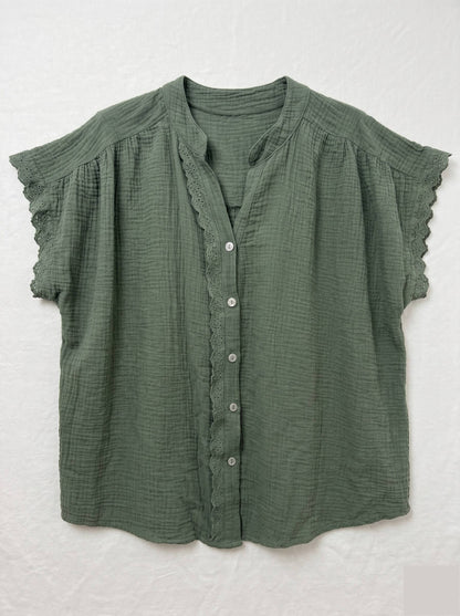Blouse en Gaze de Coton à Broderies @3601_ChMcBroderie