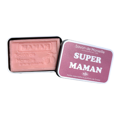 Savon de Marseille "Maman" 125g avec sa boite métal
