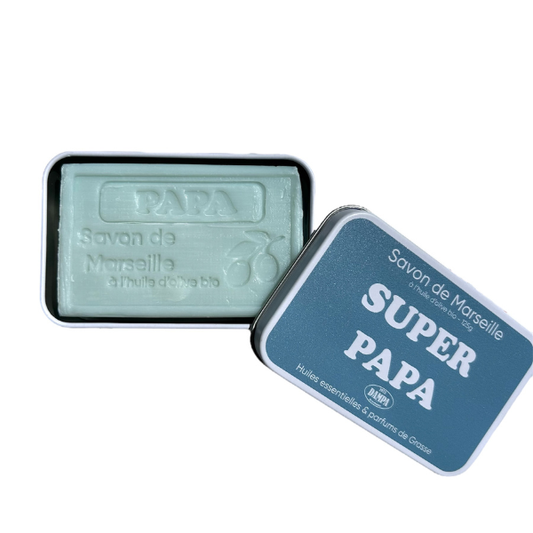 Savon de Marseille "Papa" 125g avec sa boite métal