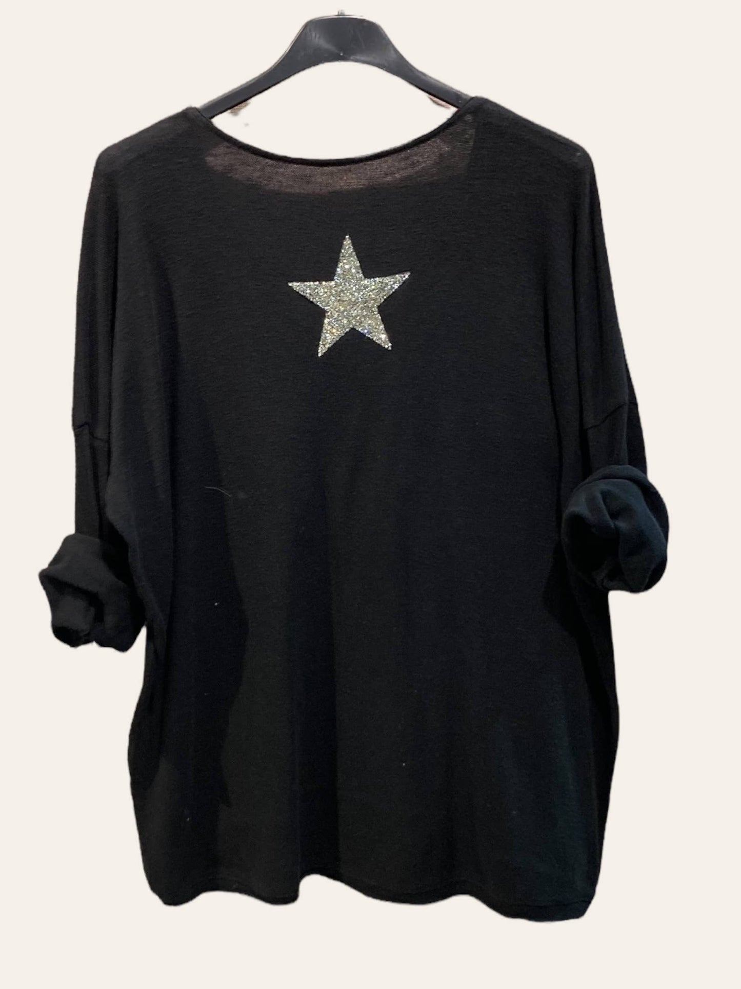 Haut en coton avec Étoile en strass au dos