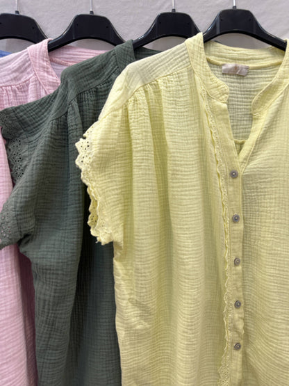 Blouse en Gaze de Coton à Broderies @3601_ChMcBroderie