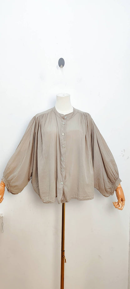 Blouse fluide manches longues ample bohème été