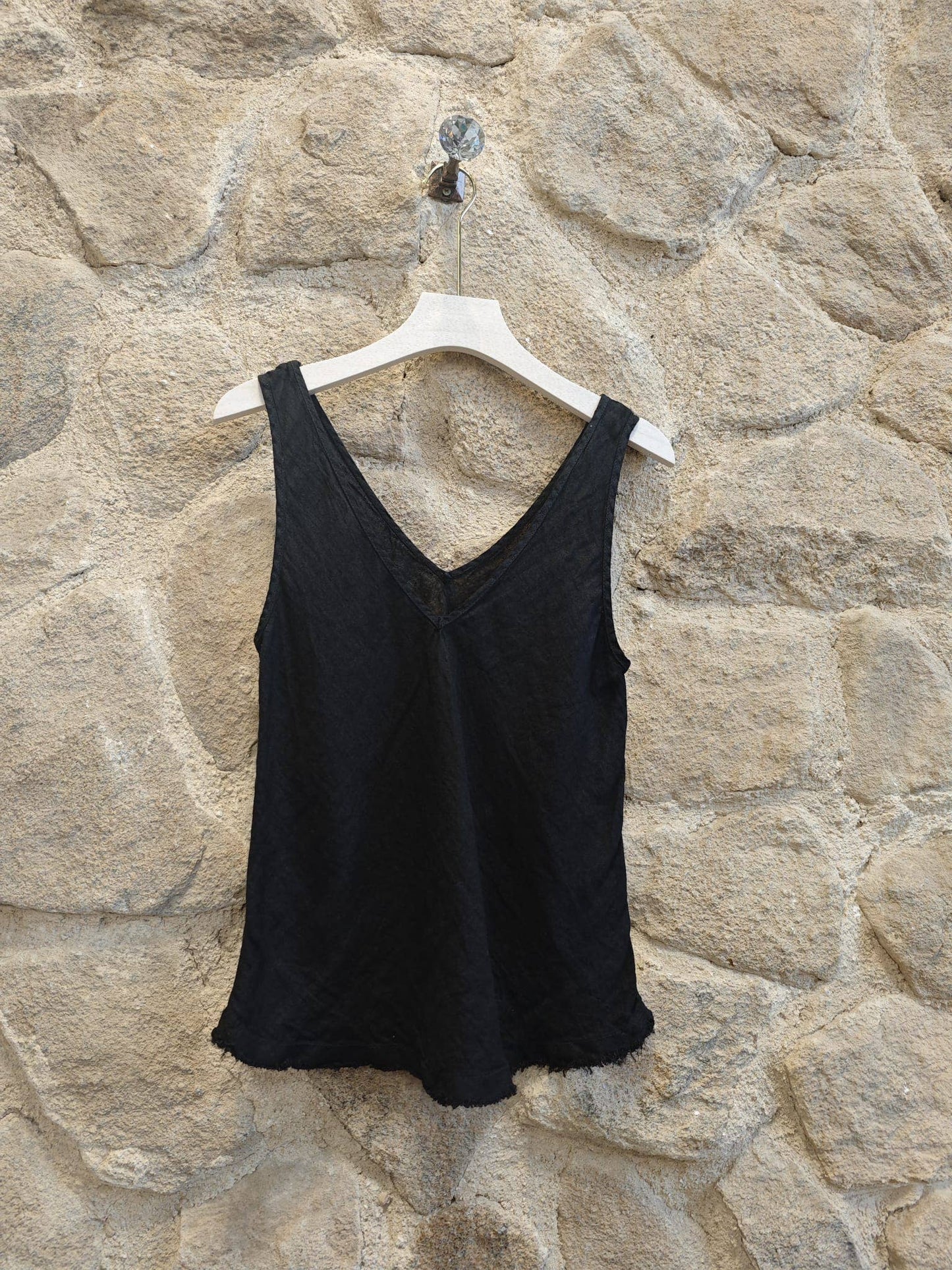Ref-21591 T-shirt sans manches 100 % lin