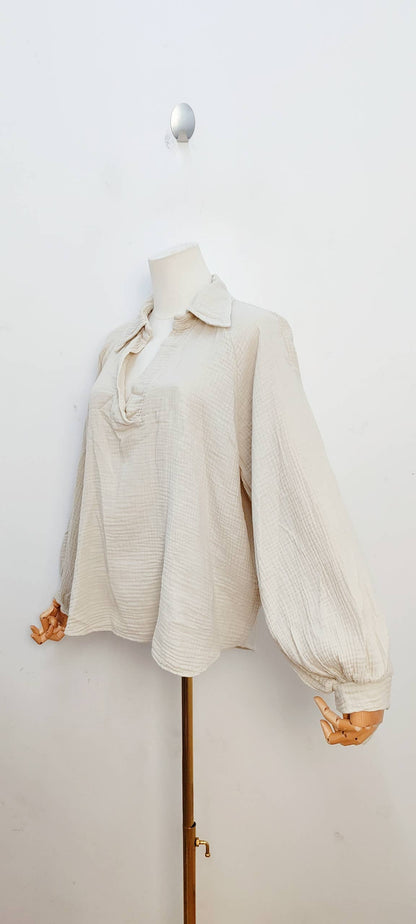 Blouse En Gaz De Coton- 11068g