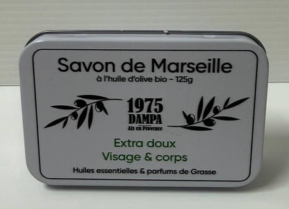 Savon de Marseille - Extra doux - 125g - Avec sa boîte métal
