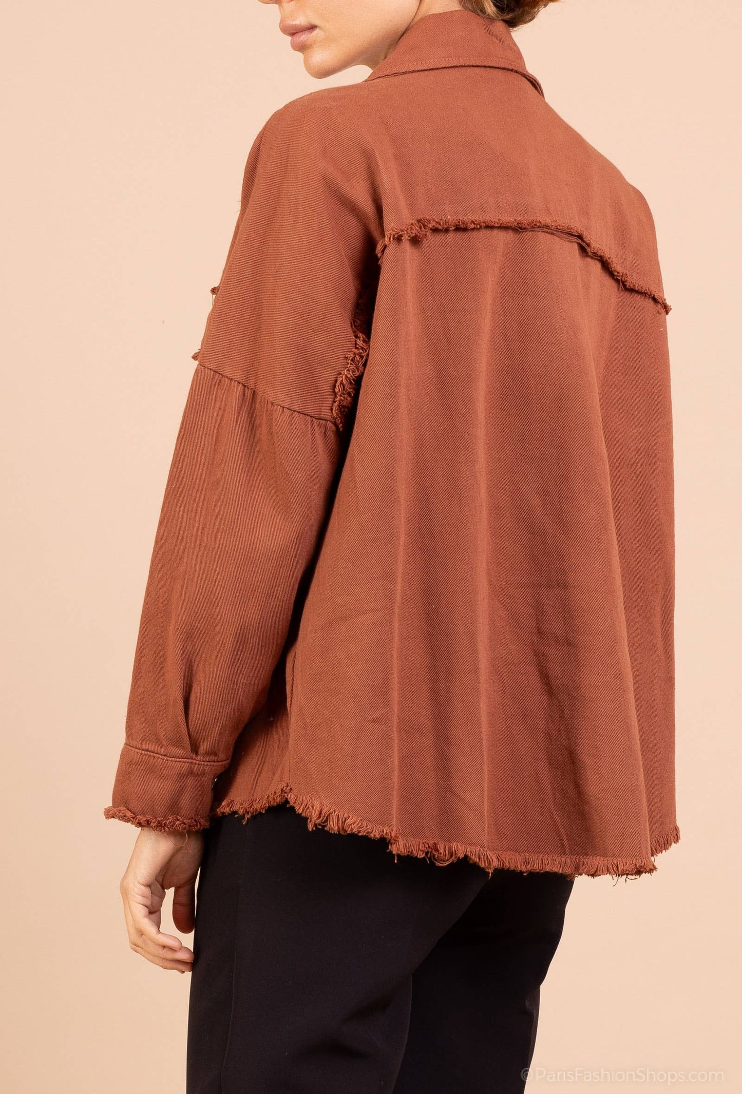 Denim Jacket En Coton Effet Déchirée @4321_VeDenimDechiree