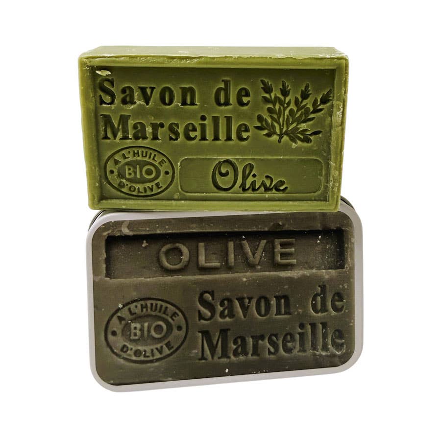 Savon de Marseille - parfum Olive - 125g avec sa boite métal