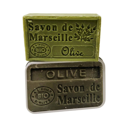 Savon de Marseille - parfum Olive - 125g avec sa boite métal