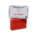 Savon de Marseille "Je t'aime" 125g avec sa boite métal