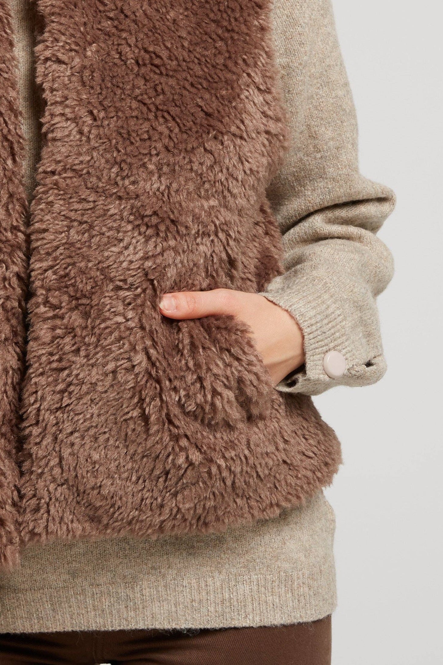 ROXANNE - Gilet moumoute sans manches