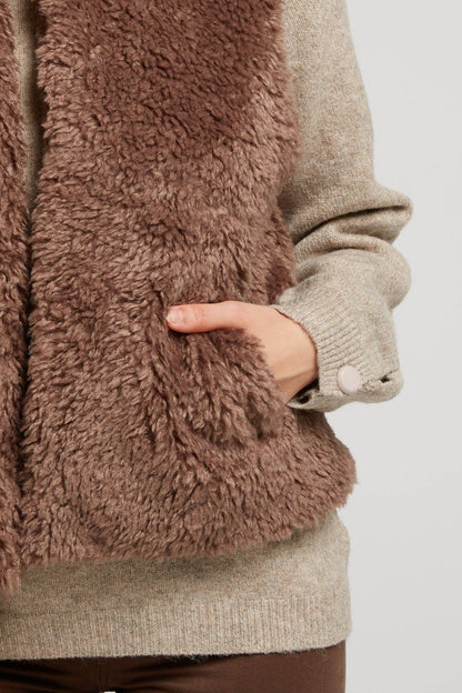 ROXANNE - Gilet moumoute sans manches