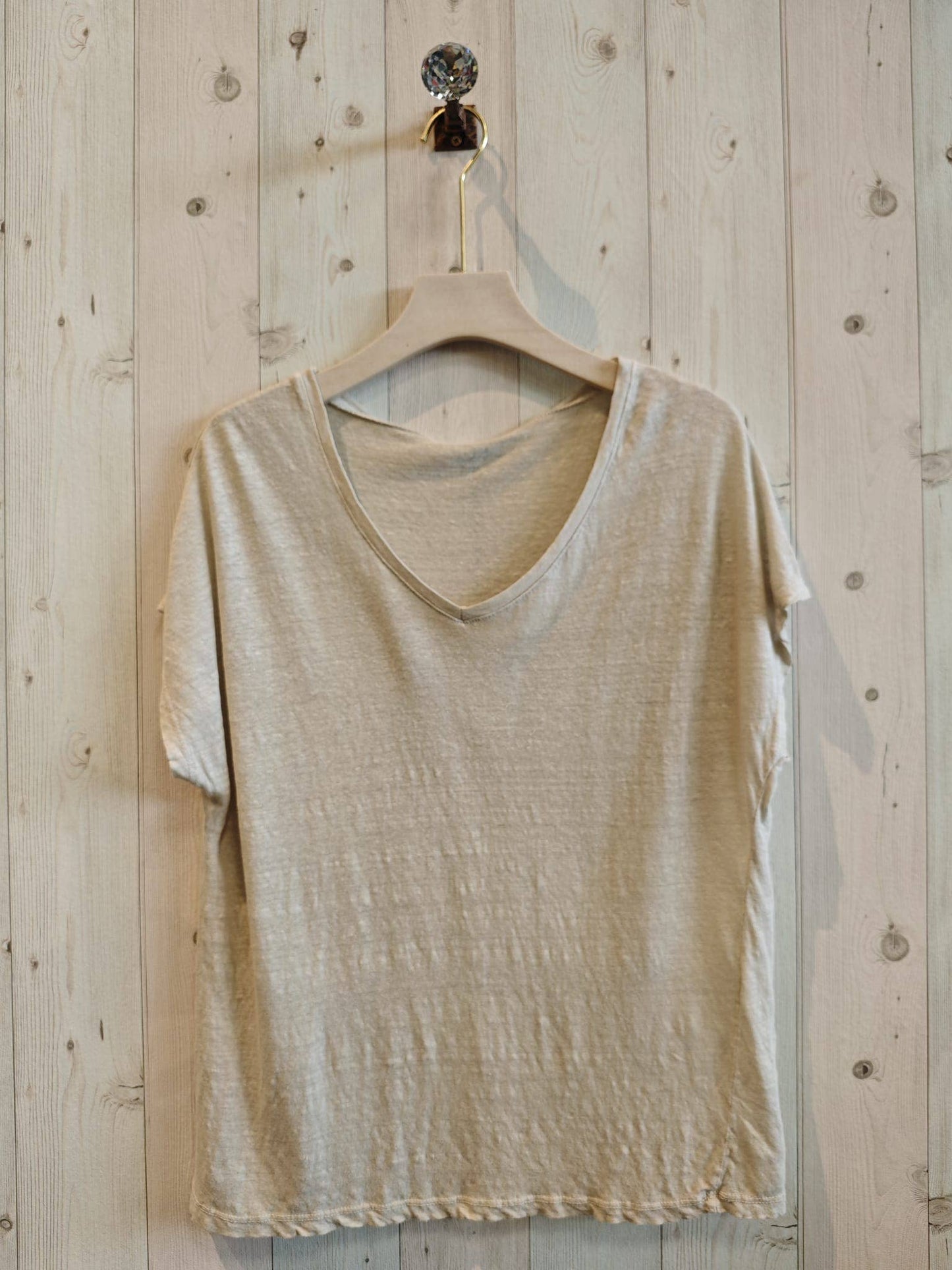 Réf-2296 T-shirt basique lin 100%