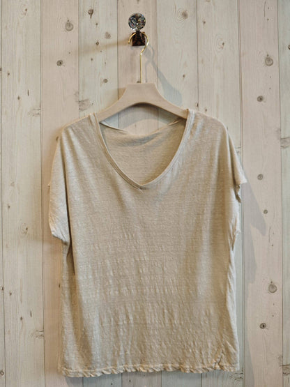 Réf-2296 T-shirt basique lin 100%