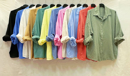 Chemise Oversize en Lin et Viscos @20664_ChLinUni