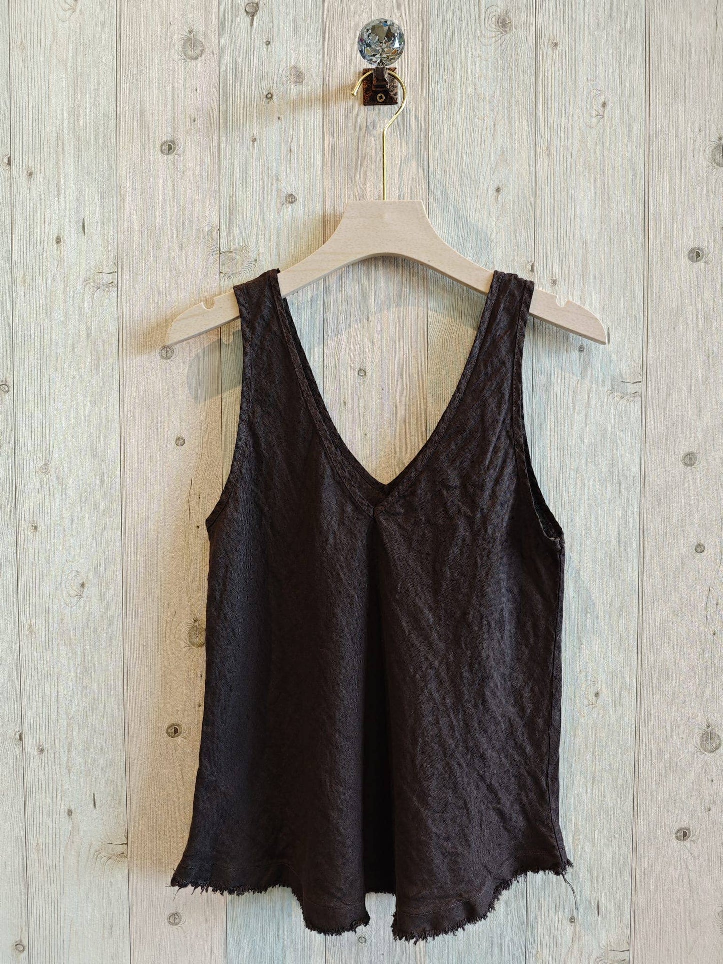 Ref-21591 T-shirt sans manches 100 % lin