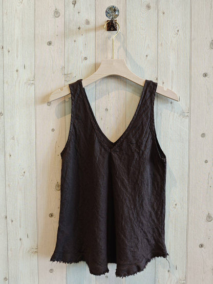 Ref-21591 T-shirt sans manches 100 % lin