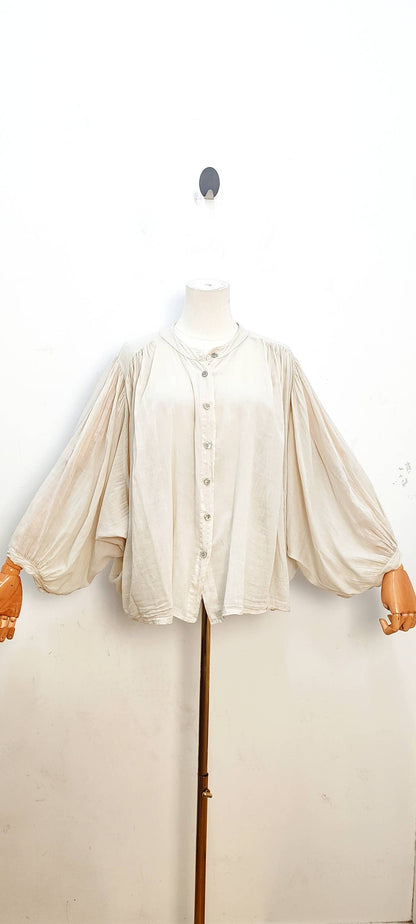 Blouse fluide manches longues ample bohème été