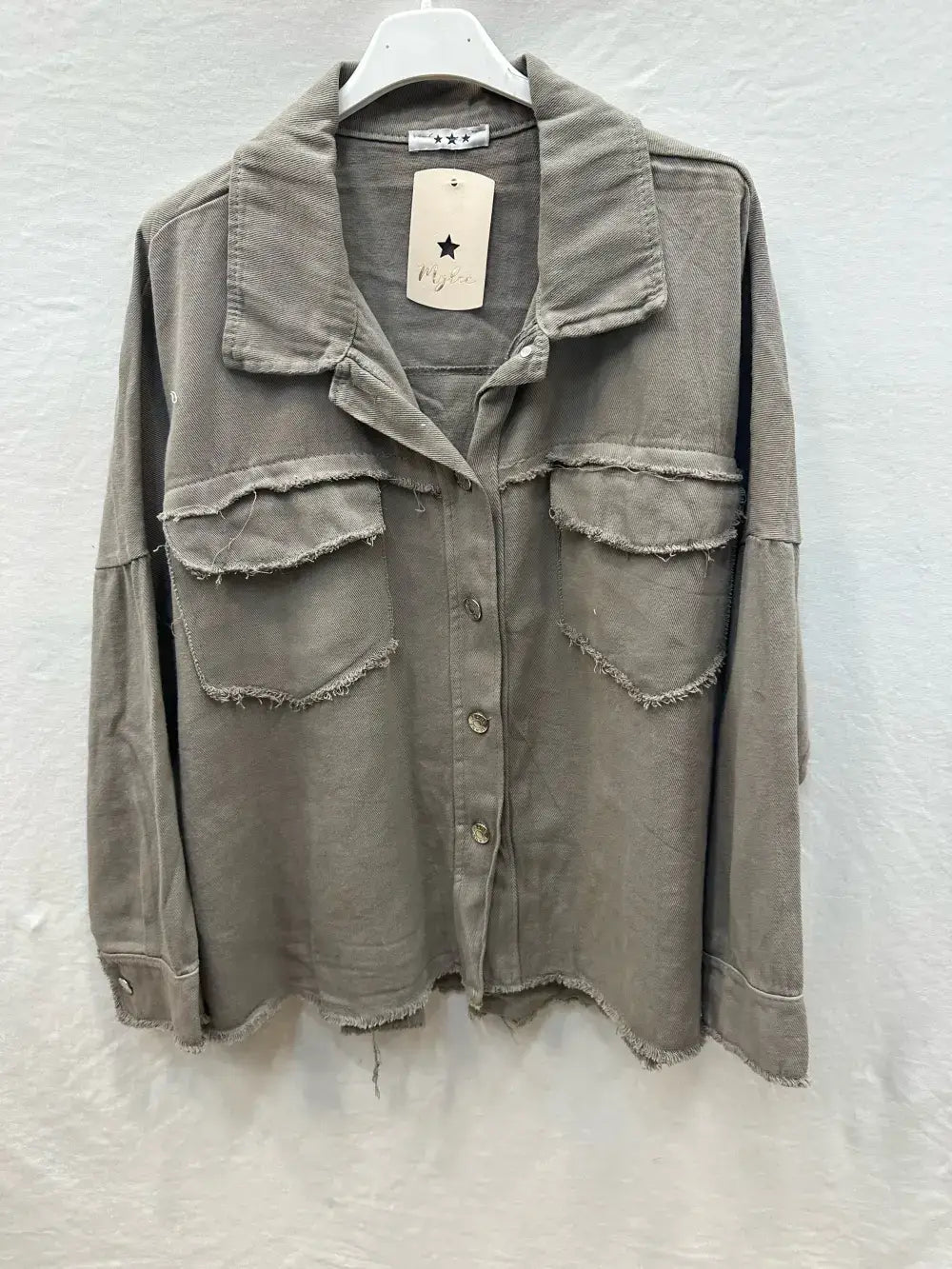 Denim Jacket En Coton Effet Déchirée @4321_VeDenimDechiree