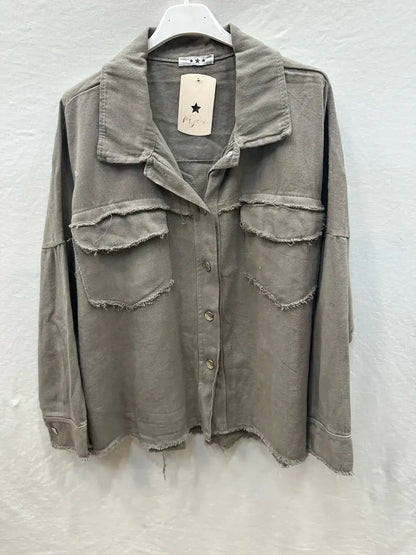 Denim Jacket En Coton Effet Déchirée @4321_VeDenimDechiree