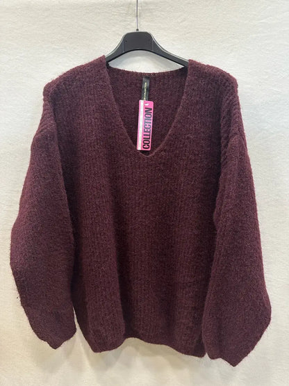 Pull Alpaga Epais Col V @33771_PuCoteletAlpaga