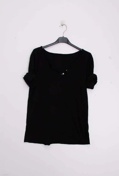 T-Shirt col tunisien manches longues @9925 col tunisien