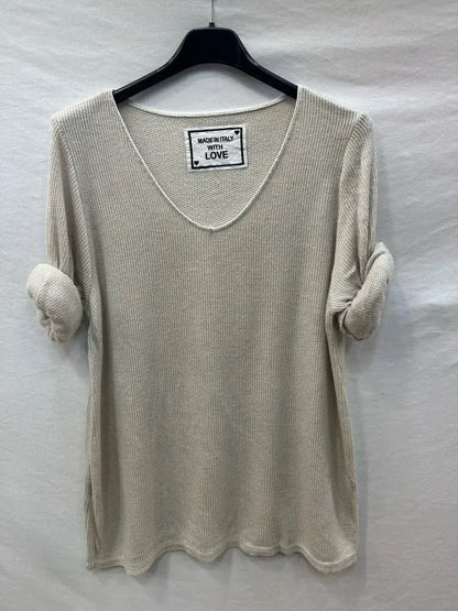 Haut Côtelée À Patchwork @92685_HMade