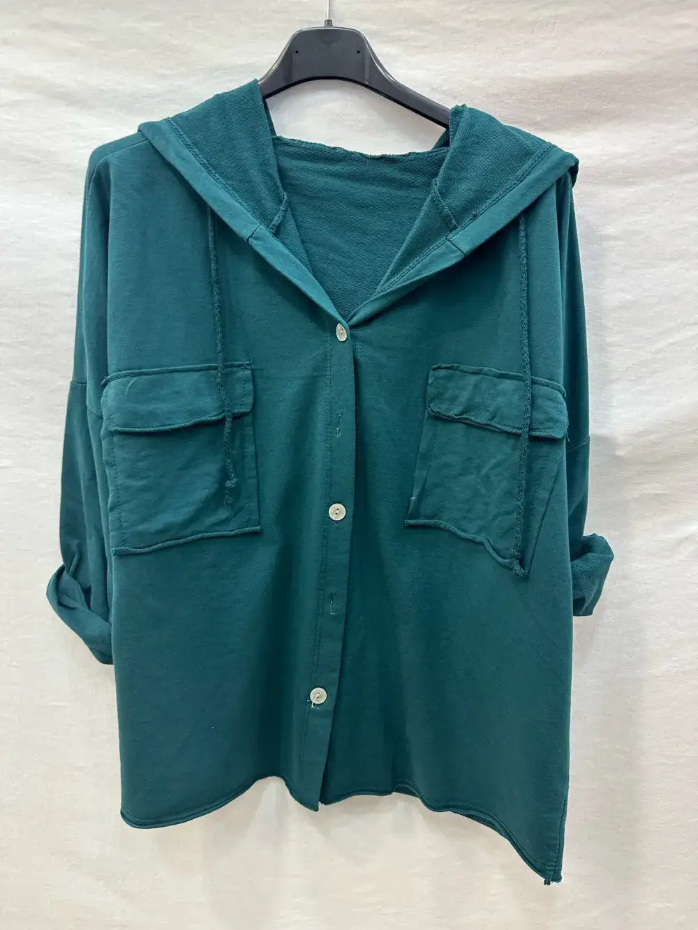 Gilet Boutonnage À Capuche Avec Deux Poches @10283_GiBoutPoc