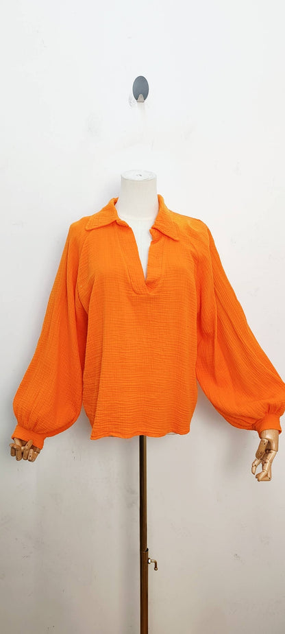 Blouse En Gaz De Coton- 11068g