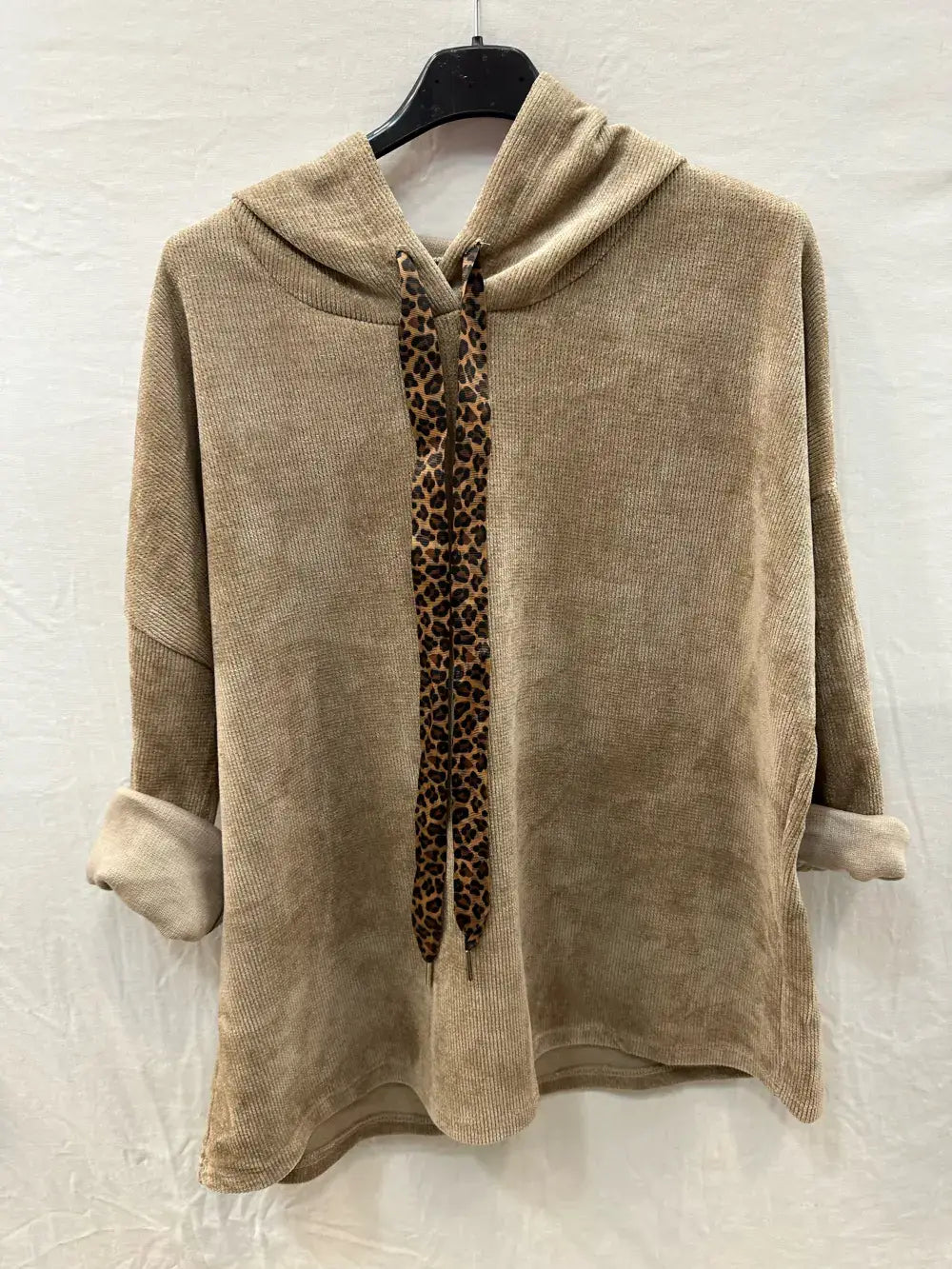 Sweats en velours avec cordon à léopard  @4618_SweatNoeudLeo