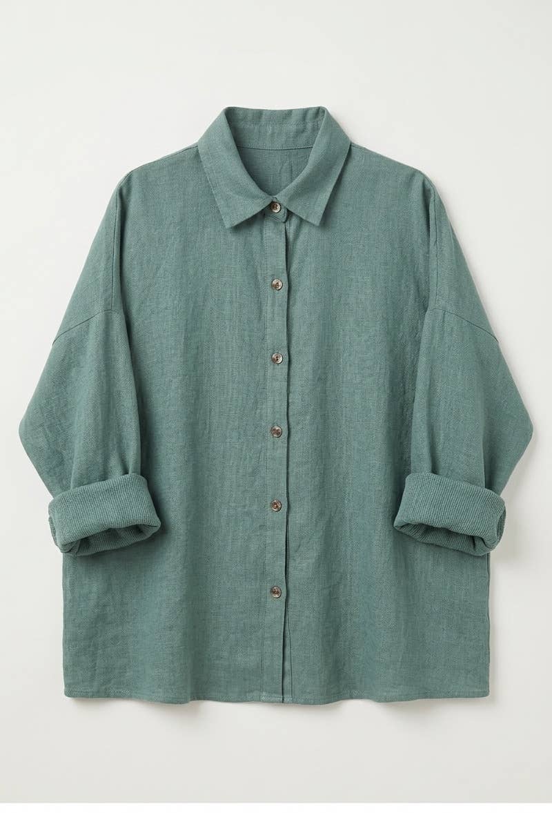 Chemise Oversize en Lin et Viscos @20664_ChLinUni