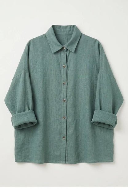 Chemise Oversize en Lin et Viscos @20664_ChLinUni