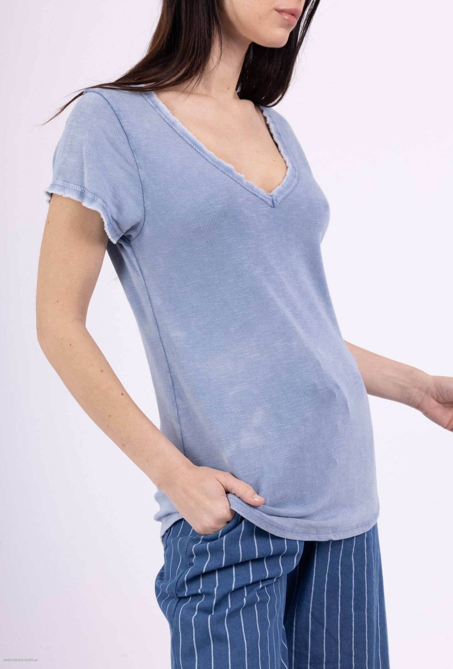Tshirt coton délavé à manches courtes PT2504