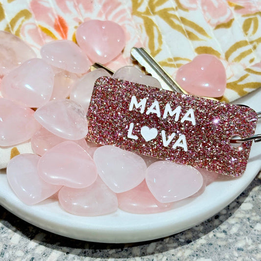 MAMA LOVA 🩷 Porte-clés à paillettes Plus de Love