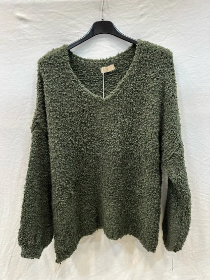 Pull bouclée oversized en laine et alpaga @24628_PulBoucleGT