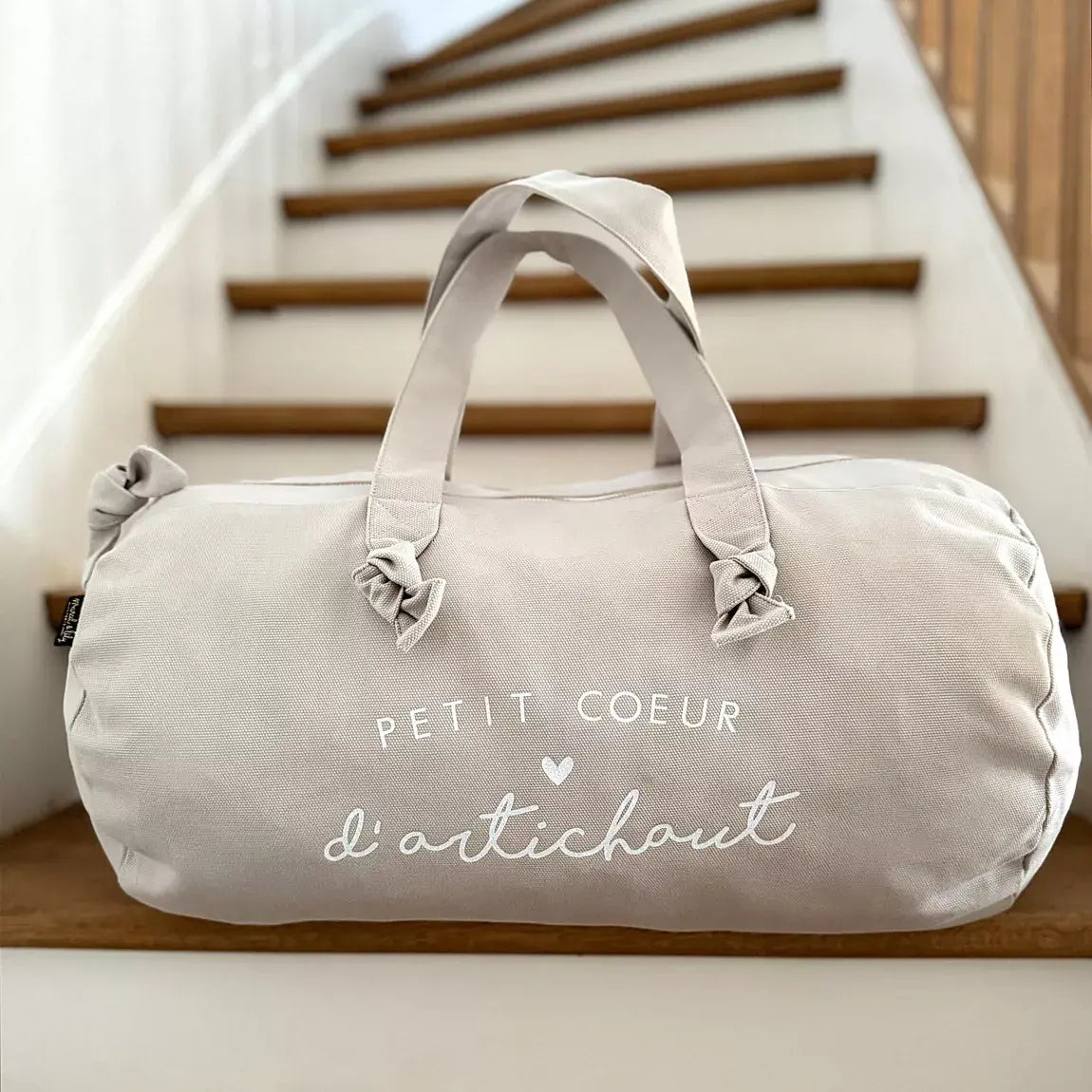 Sac polochon - gris perle