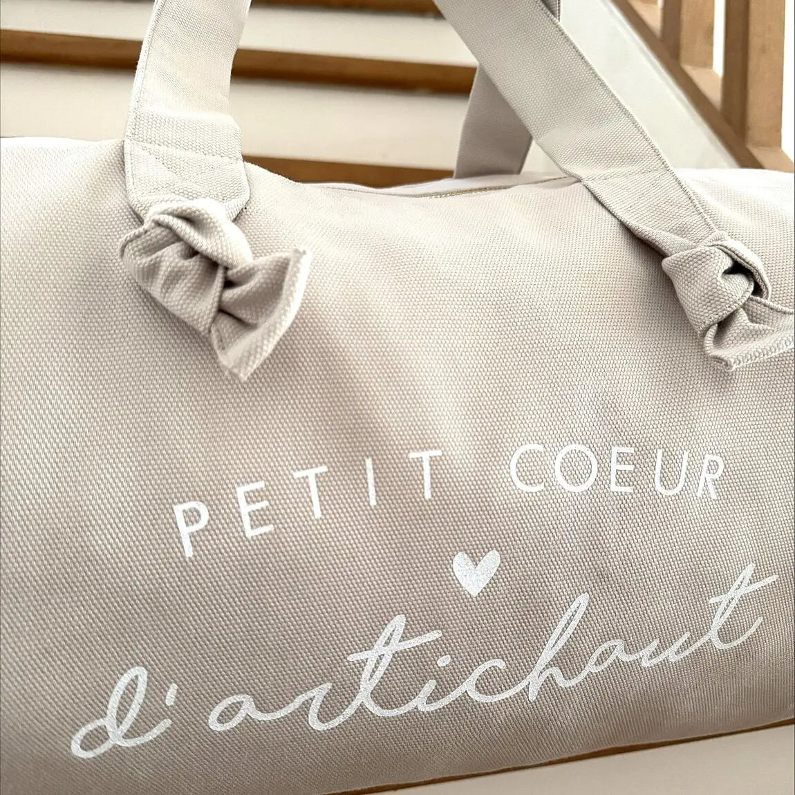 Sac polochon - gris perle