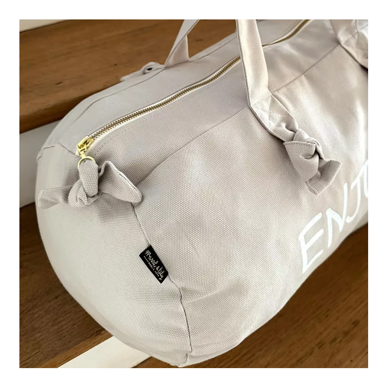 Sac polochon - gris perle