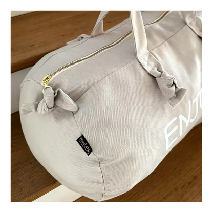Sac polochon - gris perle