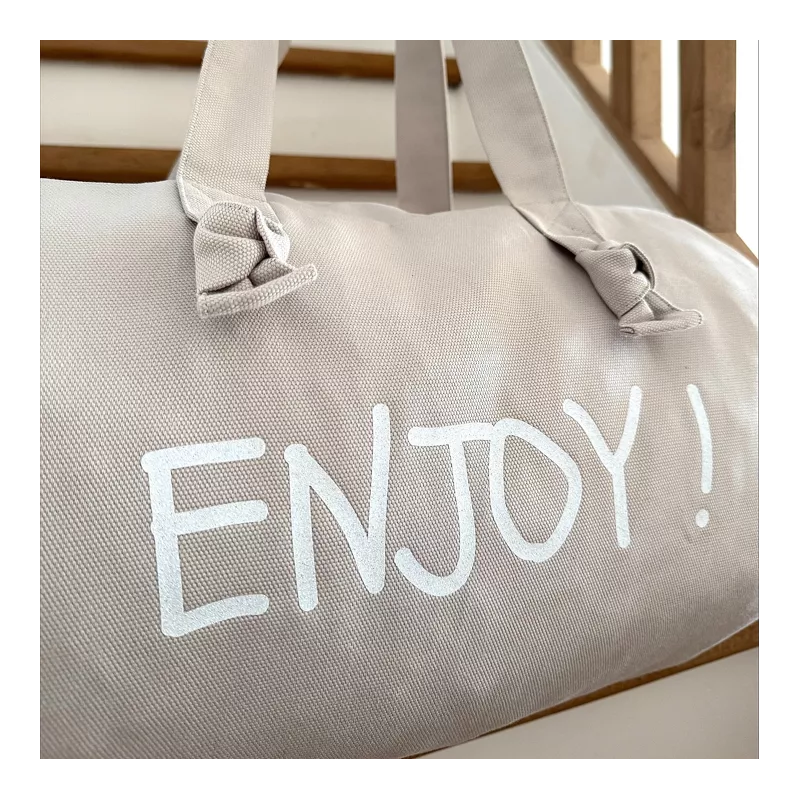 Sac polochon - gris perle