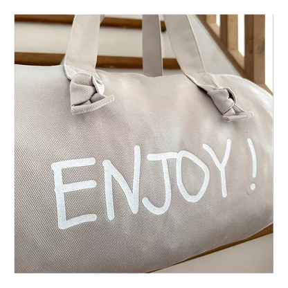 Sac polochon - gris perle