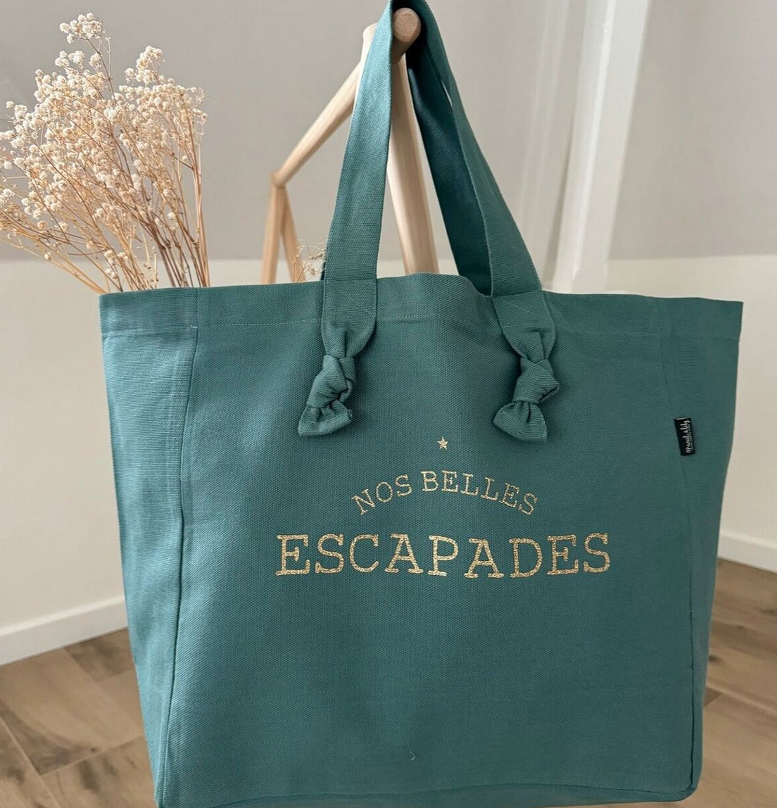 Sac cabas « Nos belles escapades » eucalyptus